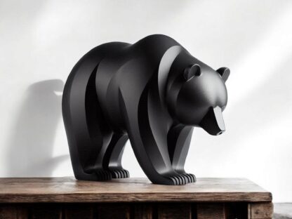 Escultura Oso Minimalista Contemplativo - Imagen 3