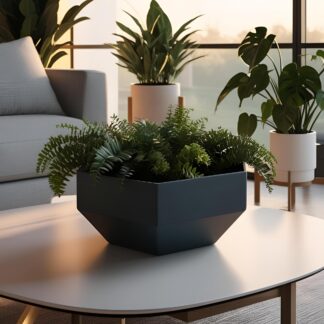 Maceta Hexagonal de Estilo Moderno