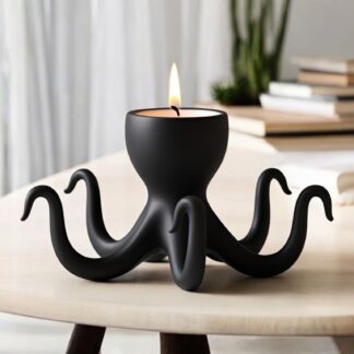 Porta Velas Pulpo Minimalista
