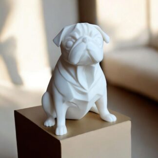 Escultura Pug MiniChubby – Encanto Minimalista