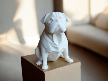 Escultura Pug MiniChubby – Encanto Minimalista
