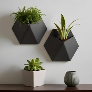 Maceta de Pared Low Poly Style