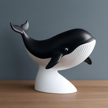 Escultura de Ballena Realista con Base - Imagen 2