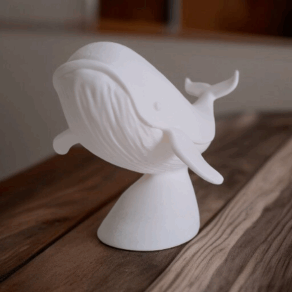 Escultura de Ballena Realista con Base - Imagen 9