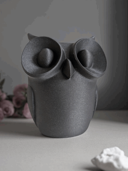Escultura Minimalista de Búho – Forma pura y ojos expresivos - Imagen 5
