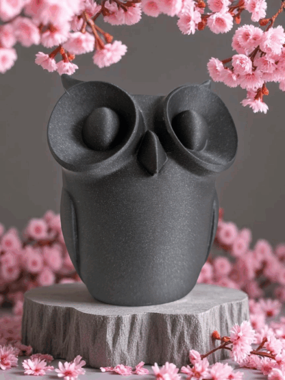 Escultura Minimalista de Búho – Forma pura y ojos expresivos - Imagen 6