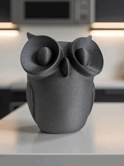 Escultura Minimalista de Búho – Forma pura y ojos expresivos - Imagen 8