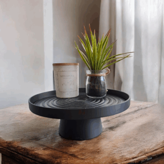 WavePlate Duo – Bandeja Decorativa con Base Ondulada
